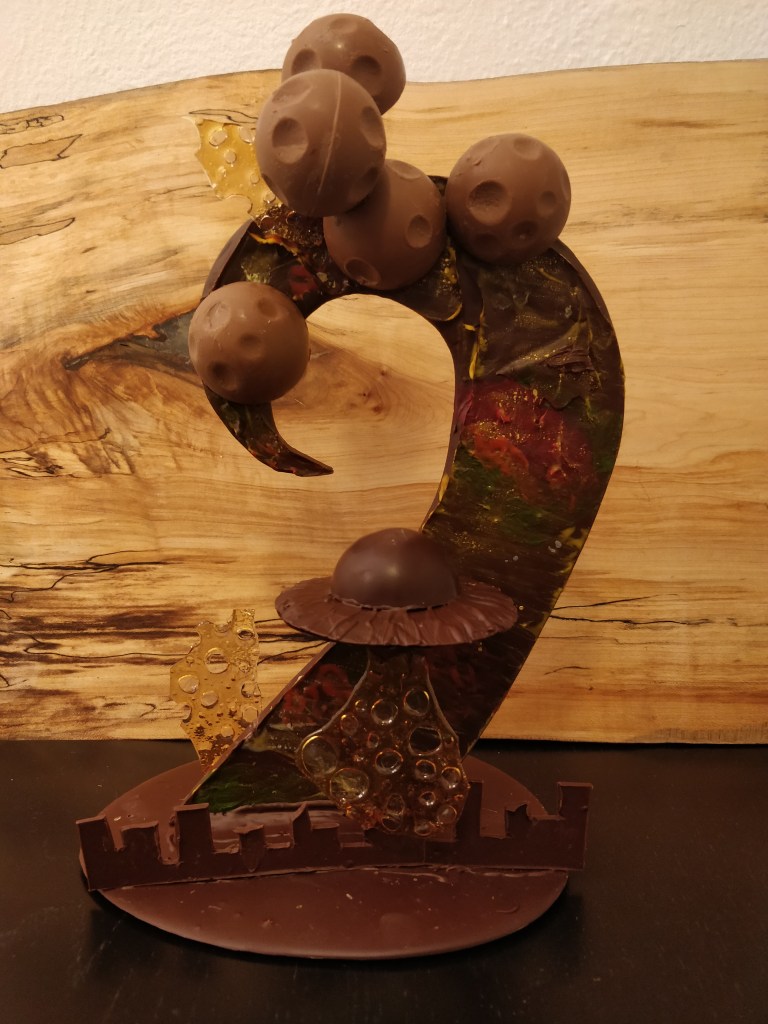 chocolate sculpture UFO.jpeg